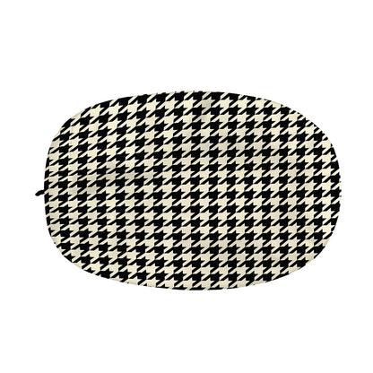 Tan And Black Houndstooth Pattern Print Car Side Mirror Covers