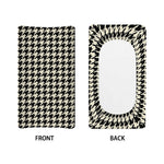 Tan And Black Houndstooth Pattern Print Changing Pad Cover