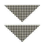 Tan And Black Houndstooth Pattern Print Dog Bandana