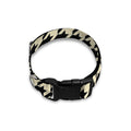 Tan And Black Houndstooth Pattern Print Dog Collar