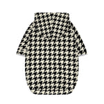 Tan And Black Houndstooth Pattern Print Dog Zip Up Hoodie