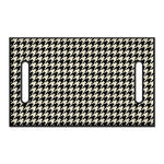Tan And Black Houndstooth Pattern Print Golf Cart Seat Cover