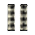 Tan And Black Houndstooth Pattern Print Handle Covers
