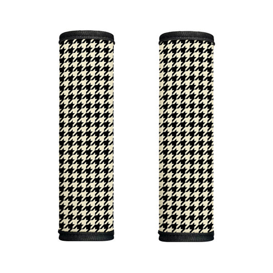 Tan And Black Houndstooth Pattern Print Handle Covers