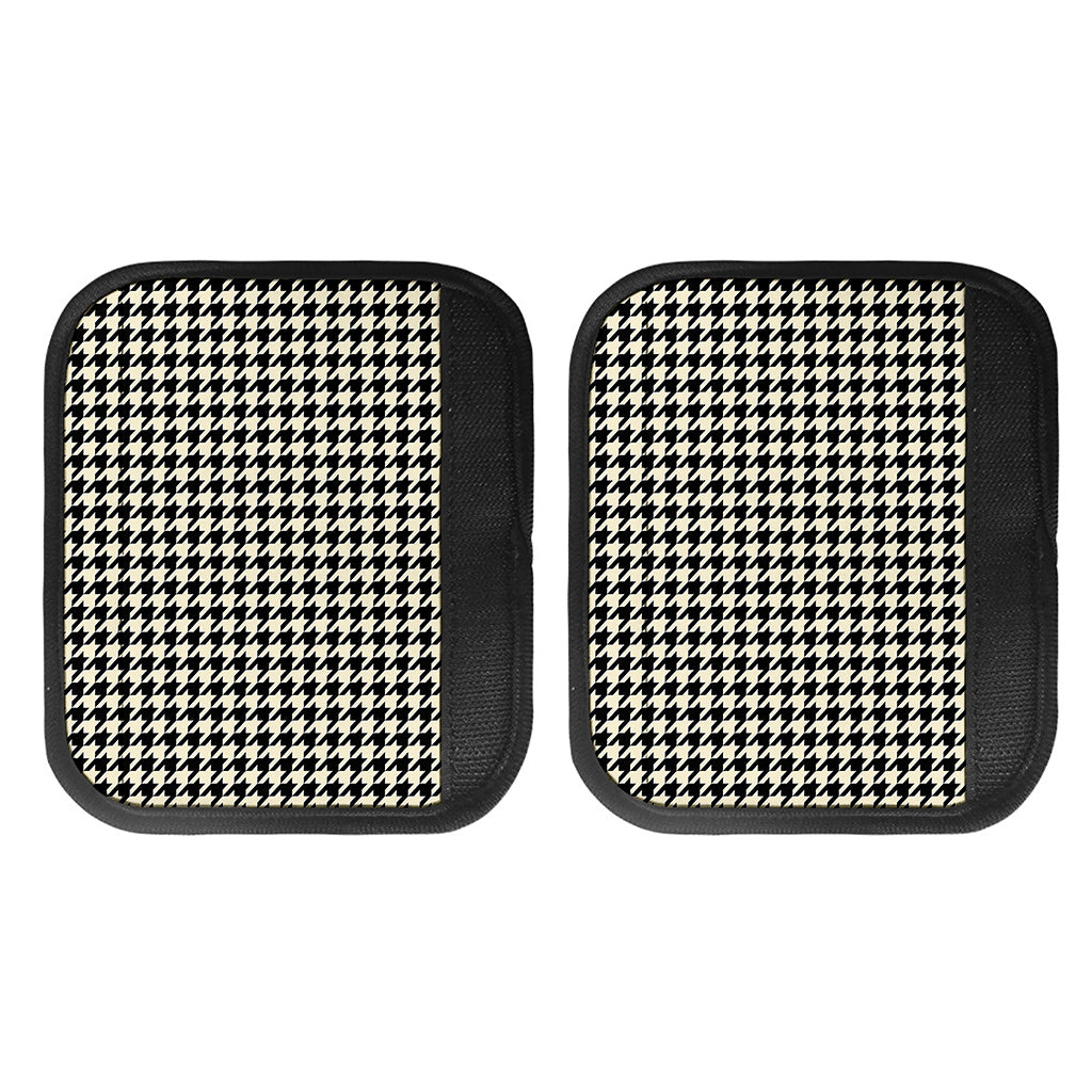 Tan And Black Houndstooth Pattern Print Handle Covers