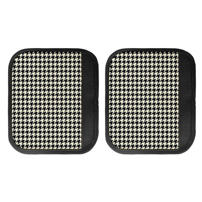 Tan And Black Houndstooth Pattern Print Handle Covers
