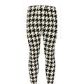 Tan And Black Houndstooth Pattern Print Men's Leggings