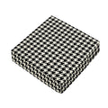 Tan And Black Houndstooth Pattern Print Outdoor Seat Cushion Cover