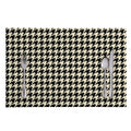 Tan And Black Houndstooth Pattern Print Placemat