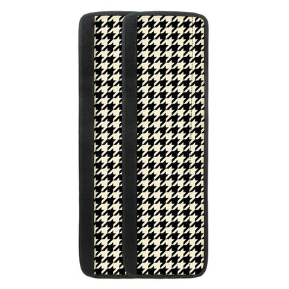 Tan And Black Houndstooth Pattern Print Refrigerator Handle Covers