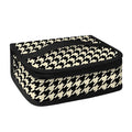 Tan And Black Houndstooth Pattern Print Small Lunch Bag