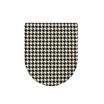 Tan And Black Houndstooth Pattern Print Toilet Lid Cover