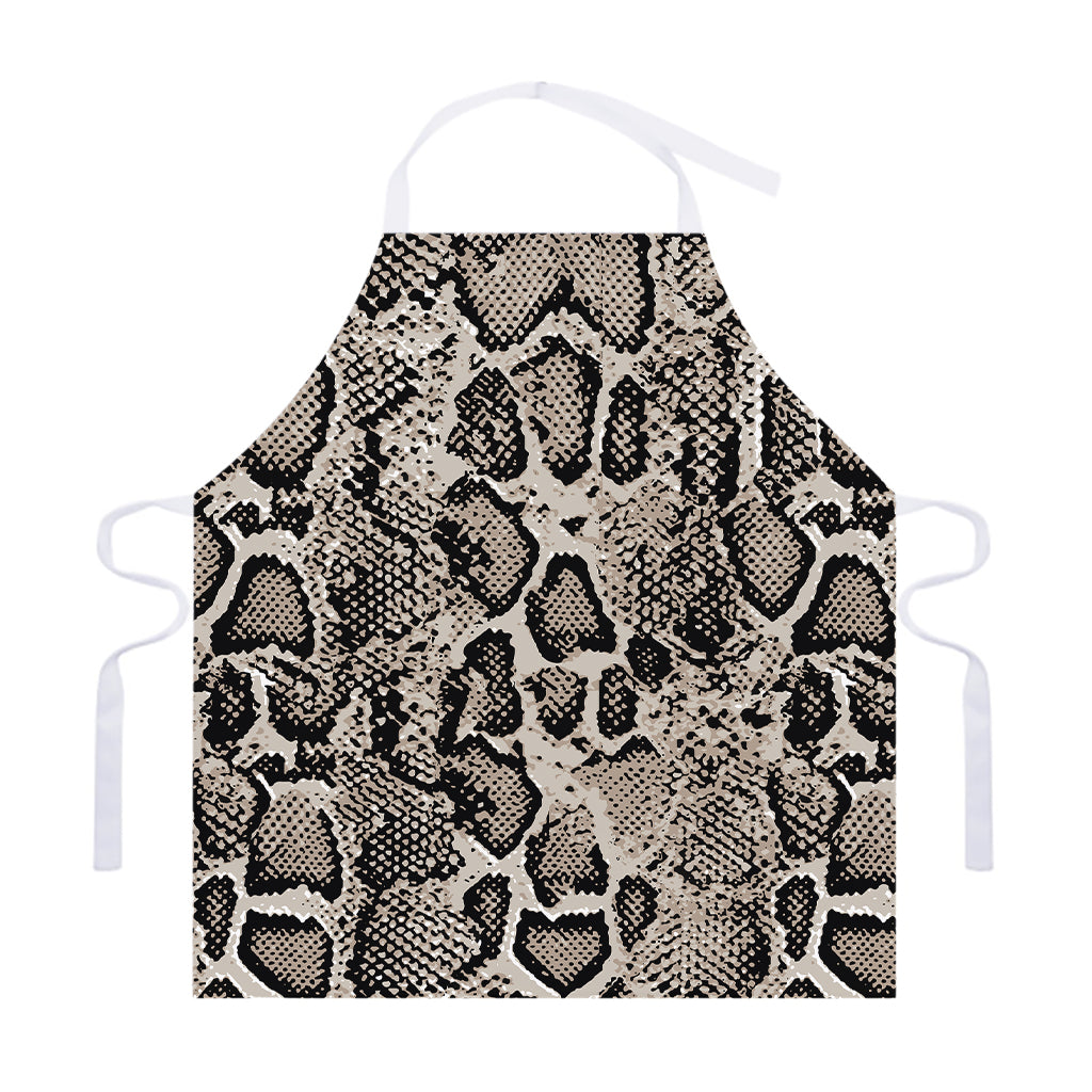 Tan And Black Snakeskin Print Adjustable Apron