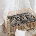 Tan And Black Snakeskin Print Baby Crib Sheet