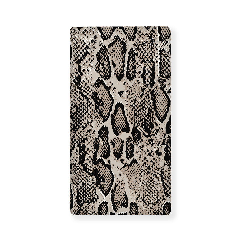 Tan And Black Snakeskin Print Baby Crib Sheet
