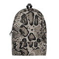 Tan And Black Snakeskin Print School Backpack