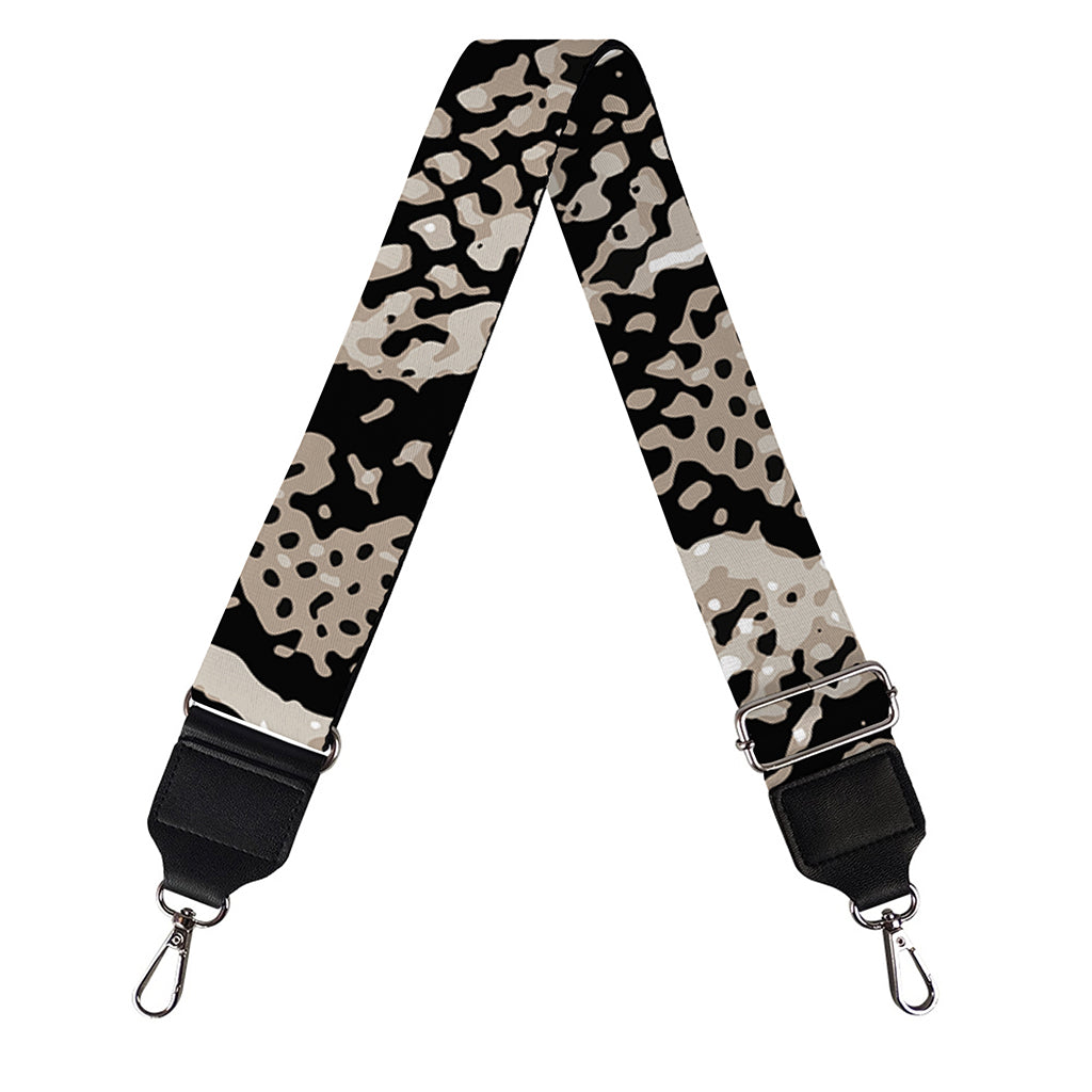 Tan And Black Snakeskin Print Bag Strap