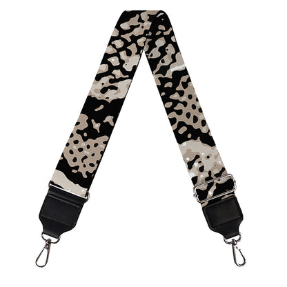 Tan And Black Snakeskin Print Bag Strap