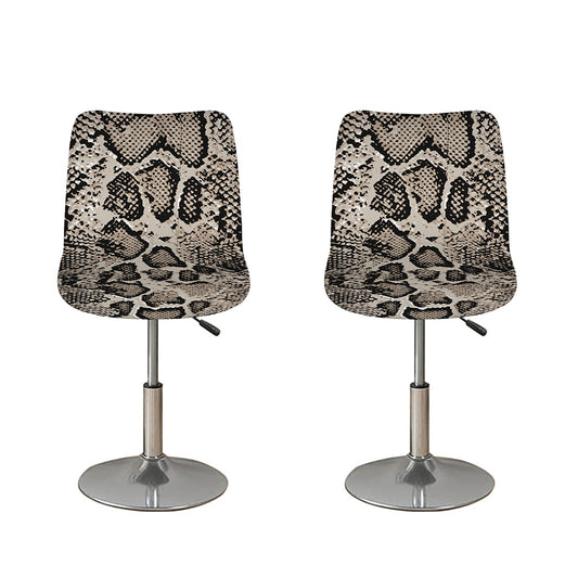 Tan And Black Snakeskin Print Bar Stool Covers