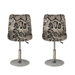 Tan And Black Snakeskin Print Bar Stool Covers