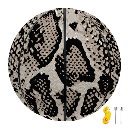 Tan And Black Snakeskin Print Basketball