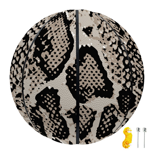 Tan And Black Snakeskin Print Basketball