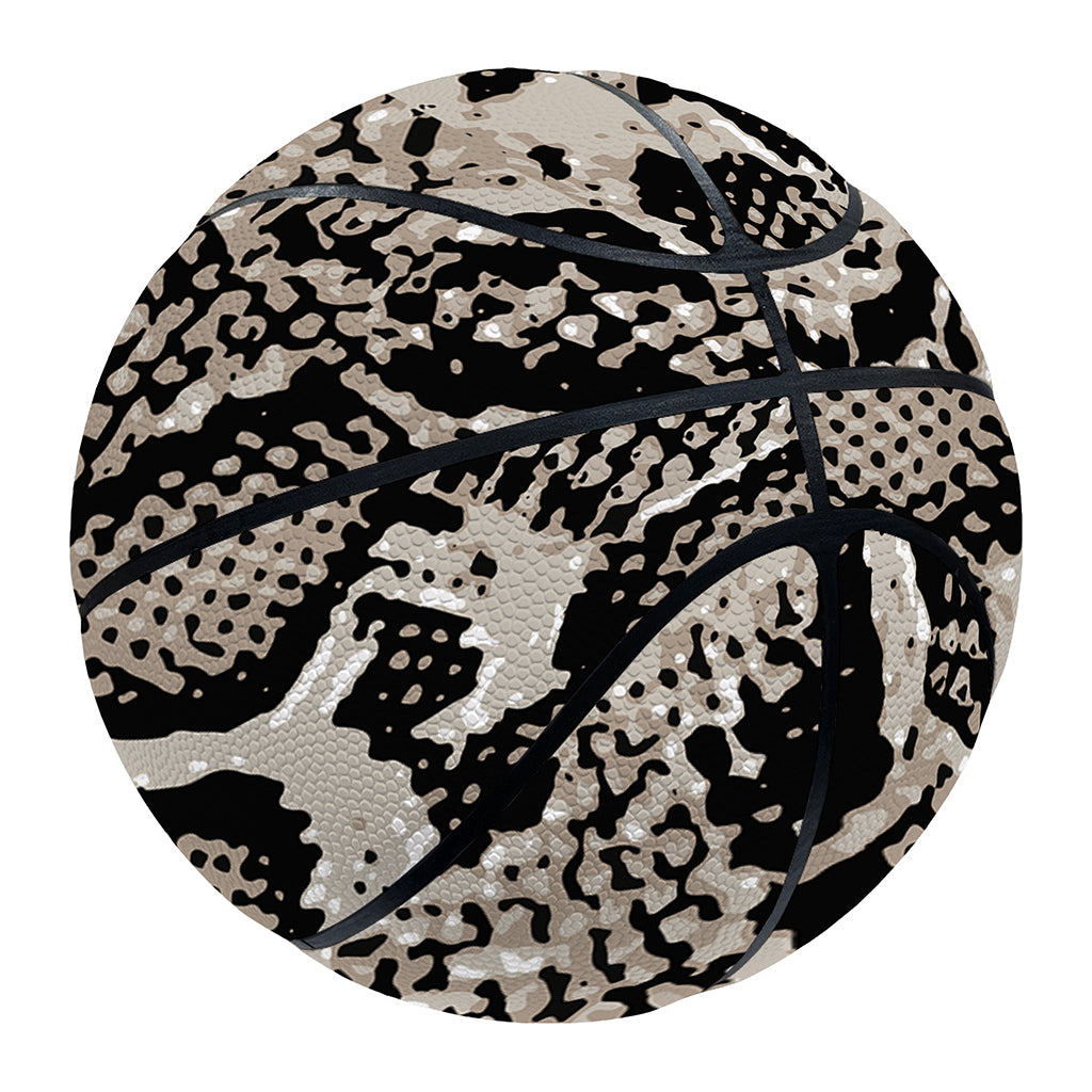 Tan And Black Snakeskin Print Basketball