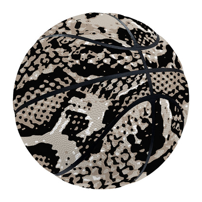 Tan And Black Snakeskin Print Basketball