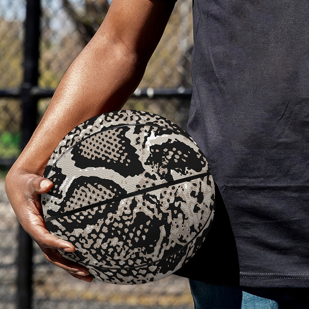 Tan And Black Snakeskin Print Basketball
