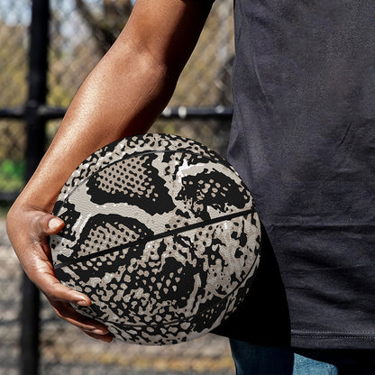 Tan And Black Snakeskin Print Basketball