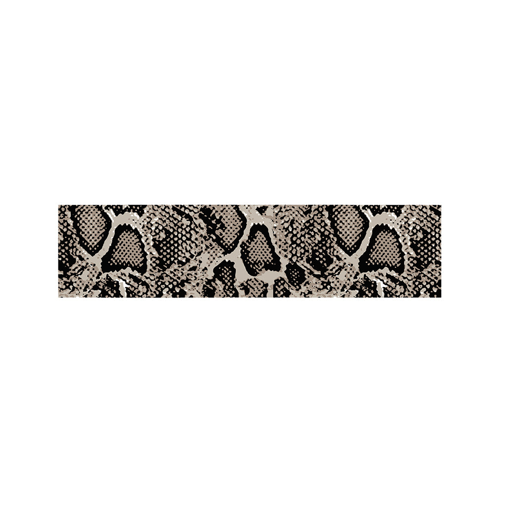 Tan And Black Snakeskin Print Bed Runner
