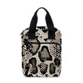 Tan And Black Snakeskin Print Bible Tote Bag