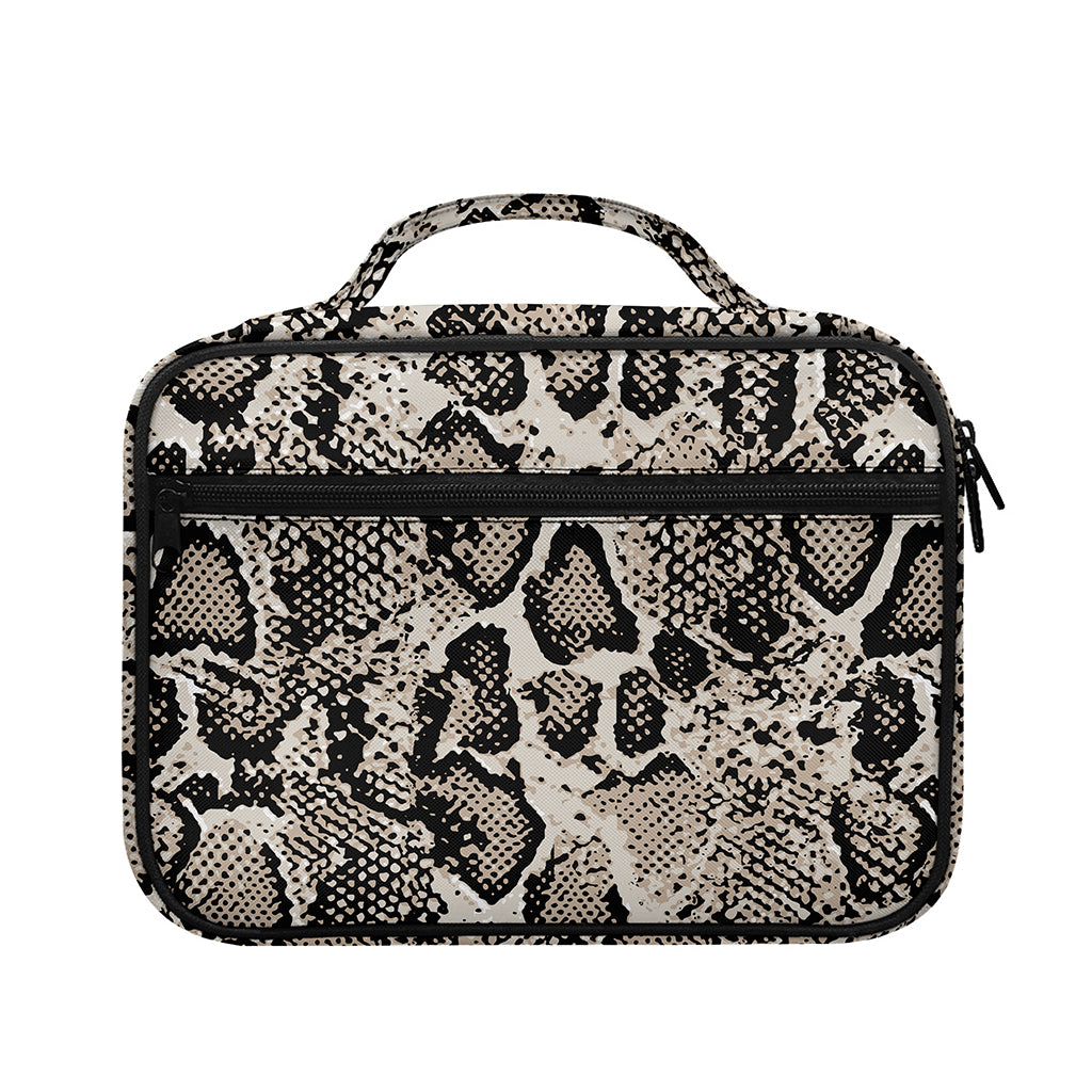 Tan And Black Snakeskin Print Briefcase Bible Bag