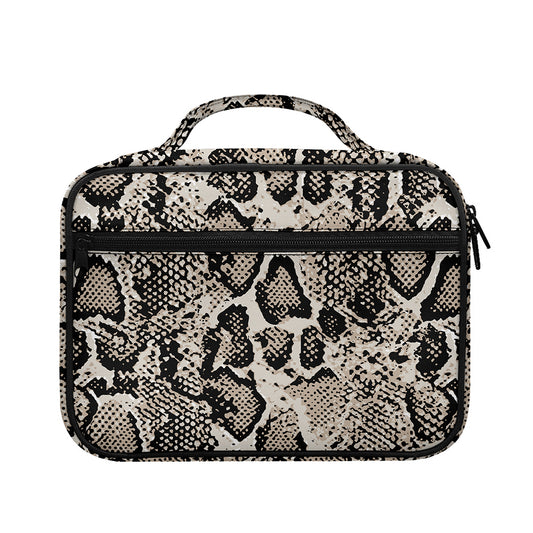 Tan And Black Snakeskin Print Briefcase Bible Bag