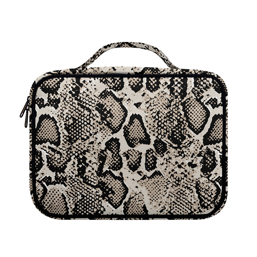 Tan And Black Snakeskin Print Briefcase Bible Bag