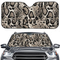 Tan And Black Snakeskin Print Car Windshield Sun Shade