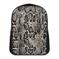 Tan And Black Snakeskin Print Casual Backpack