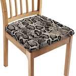 Tan And Black Snakeskin Print Chair Cushion Cover