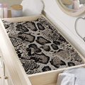 Tan And Black Snakeskin Print Changing Pad Cover