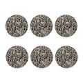 Tan And Black Snakeskin Print Coaster Set
