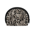 Tan And Black Snakeskin Print Coin Purse