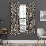Tan And Black Snakeskin Print Curtain