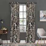 Tan And Black Snakeskin Print Curtain