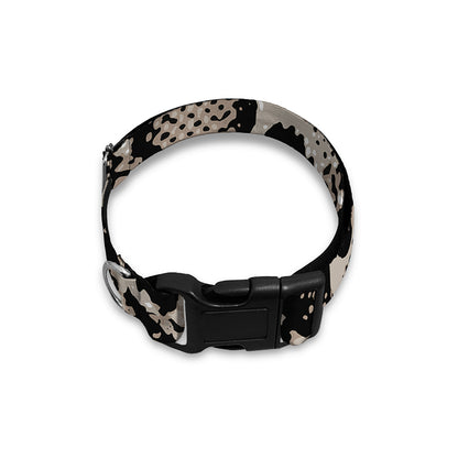 Tan And Black Snakeskin Print Dog Collar