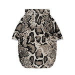 Tan And Black Snakeskin Print Dog Zip Up Hoodie