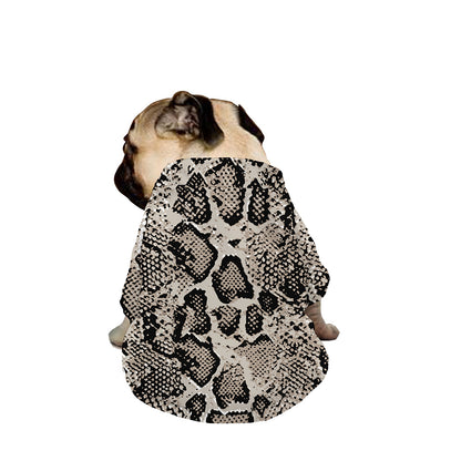 Tan And Black Snakeskin Print Dog Zip Up Jacket