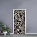 Tan And Black Snakeskin Print Door Sticker