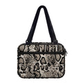 Tan And Black Snakeskin Print Double Strap Bible Bag