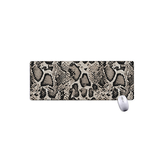 Tan And Black Snakeskin Print Extended Mouse Pad