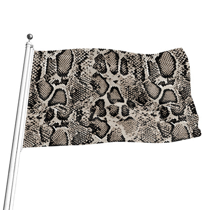 Tan And Black Snakeskin Print Flag